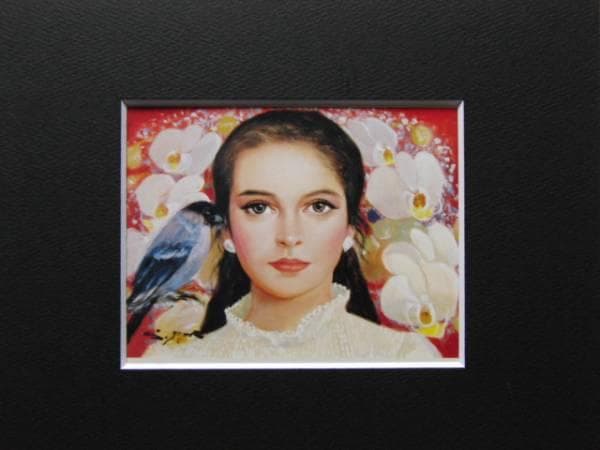 芝田米三「白い花の譜」超希少画集より、新品額装付