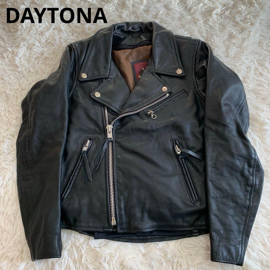 DAYTONA ダブル レザー ライダースジャケット サイズM インナー脱着