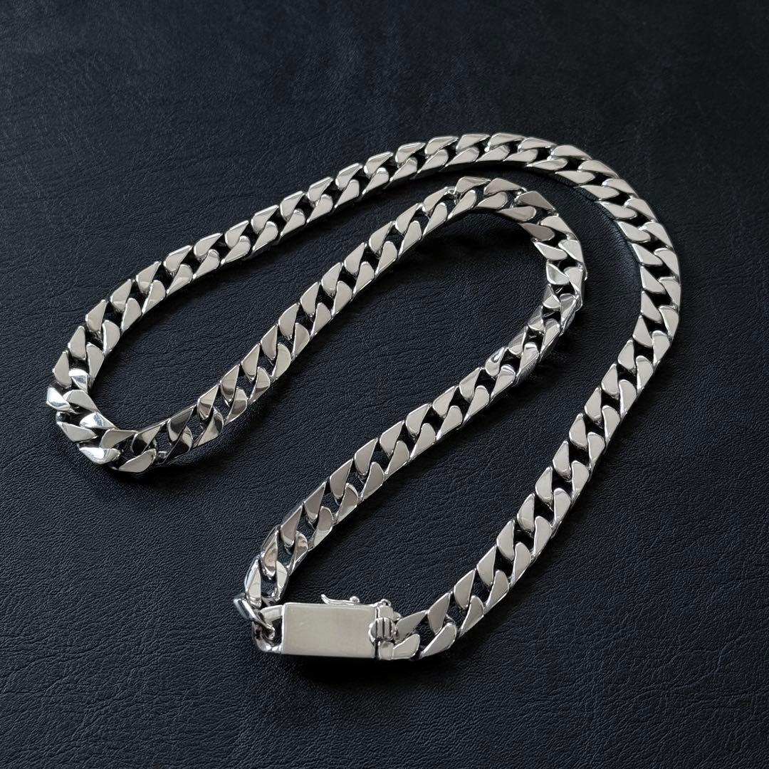 鑑定書付き 50cm シルバー925刻印あり 喜平チェーン ネックレス 重厚