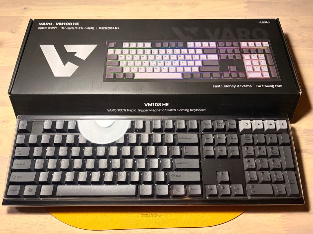 Varo VM108 HE (無接点マグネティック)キーボード VARO VARO ゲーミングキーボード 無接点磁気スイッチ(静音) ラピッド