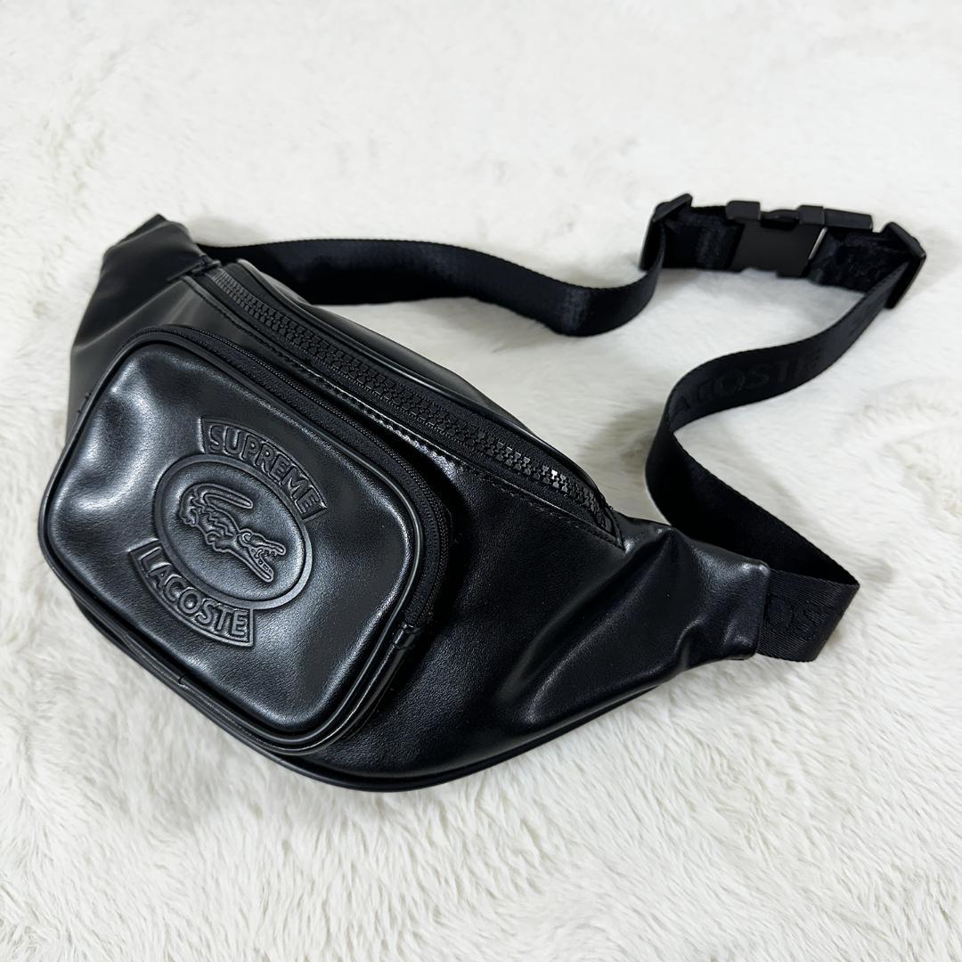 SUPREME×LACOSTE 18SS ウエストバッグ レザー 購入証明付 18SS Supreme LACOSTE Waist Bag ウエストバッグ (Supreme/バッグ