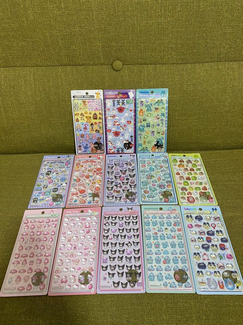 正規品 サンリオ＆たまごっちボンボンドロップミニ シール 5枚セット ボンボンドロップシールより「サンリオキャラクターズ（ミニサイズ