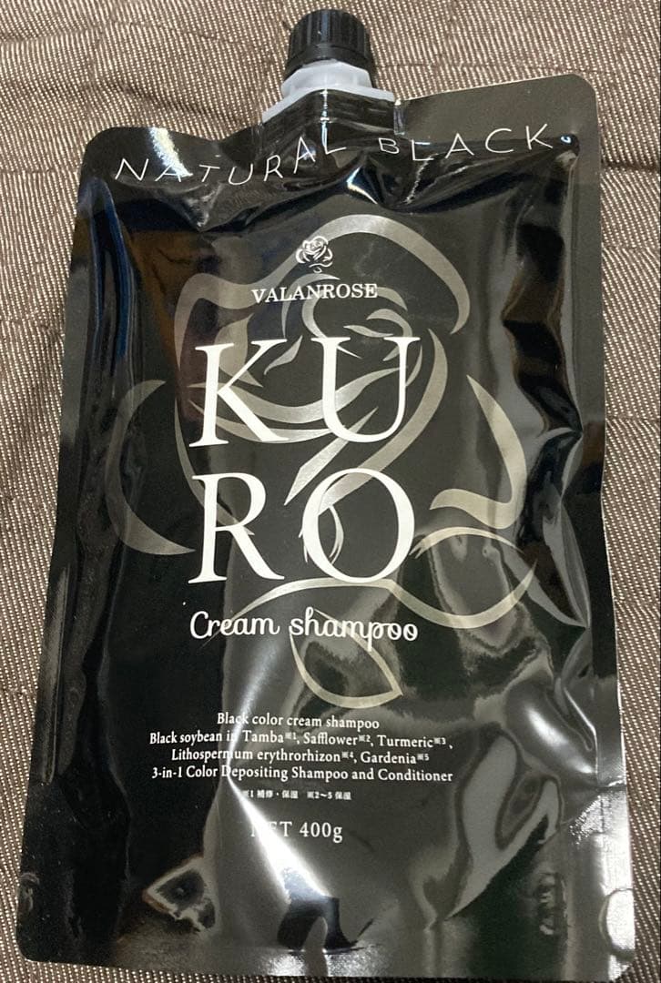 新品、未使用】KURO クリームシャンプー ナチュラルブラック 400g