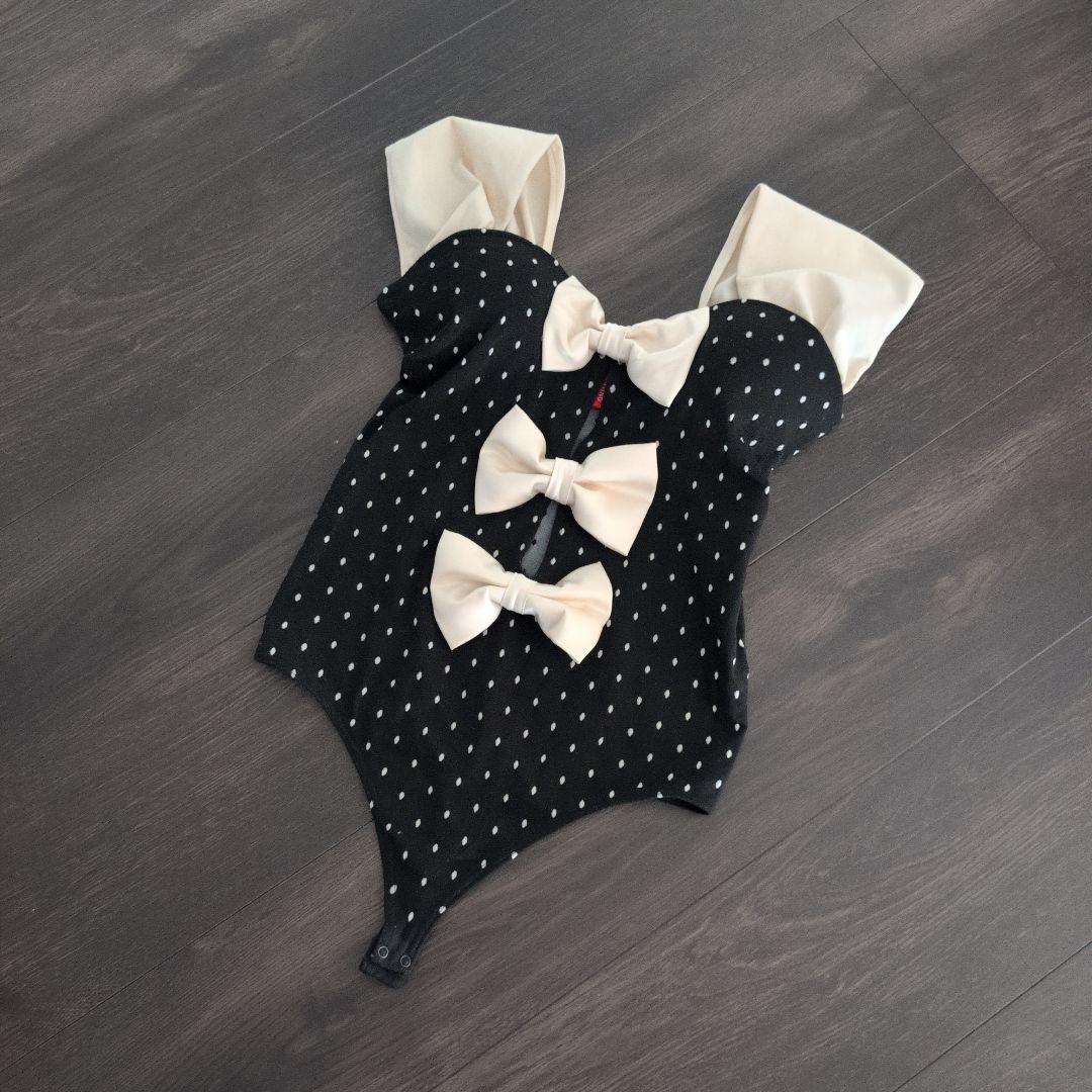 Wolford×VALENTINOコラボ ドット柄ボディスーツ S