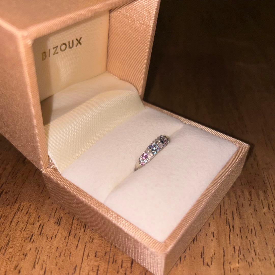 ビズー プラチナ マルチカラージュエル パヴェリング スノールナブーケ