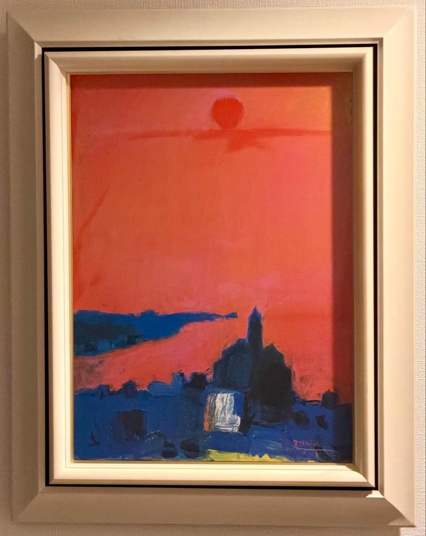 吉岡耕二「カダケス」油彩画 現代洋画 額装 #102