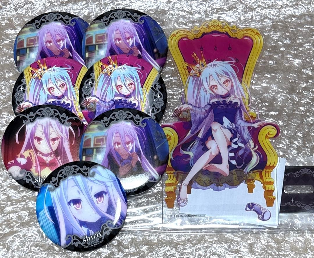 ノーゲーム・ノーライフ ラッキー缶バッジくじ 白 シロ BIGアクリルスタンド 新品♪ ノーゲーム・ノーライフ ラッキー缶バッジくじ 白 シロ BIG