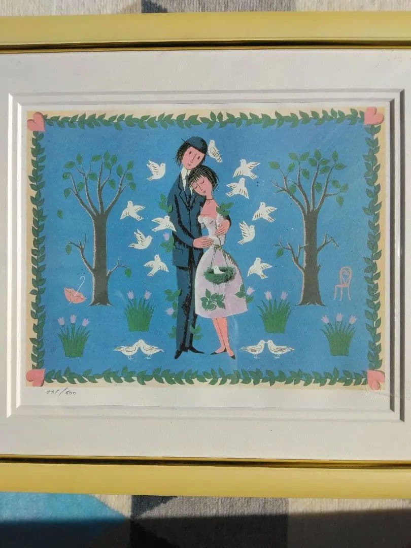 愛の季節　レイモン・ペイネ　ダイヤモンド・スクリーニング 版画