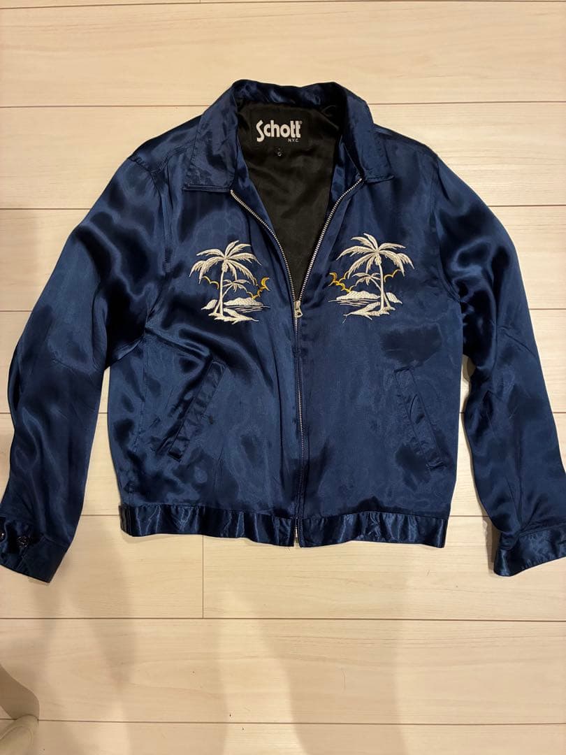 Schott スカジャン ネイビー
