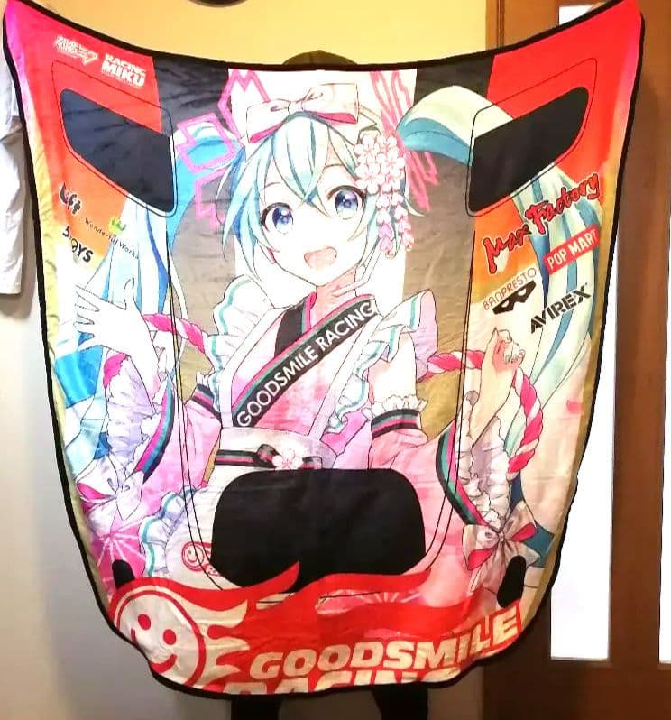 希少　レーシングミク 2021Ver. ほぼ1/1ボンネットブランケット初音ミク 希少 レーシングミク 2021Ver. ほぼ1/1ボンネットブランケット初音ミク