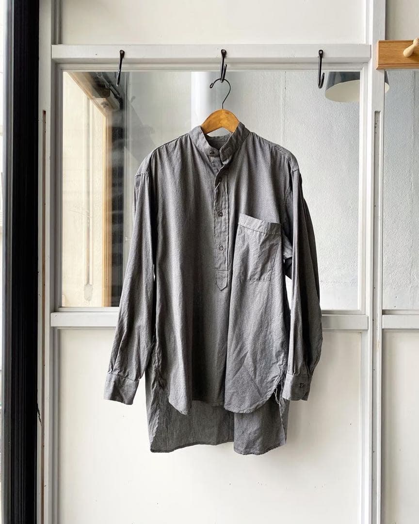 COMOLI コモリ ヨリ杢プルオーバーシャツ 3 COMOLI (コモリ) ヨリ杢 オープンカラーシャツ