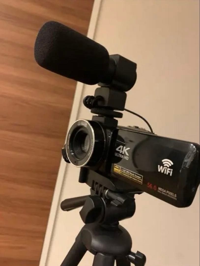 ビデオカメラ 4K YouTubeカメラWIFI機能 5600万画素