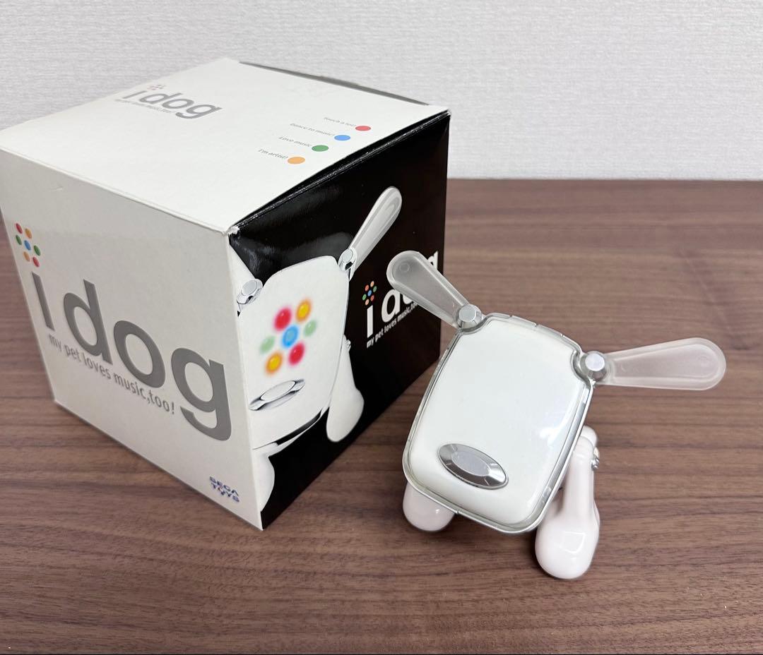 i dog 音楽に反応するおもちゃ ホワイト 箱付き　SEGA TOYS セガトイズ、スピーカー内蔵ロボット「i-dog」新モデル