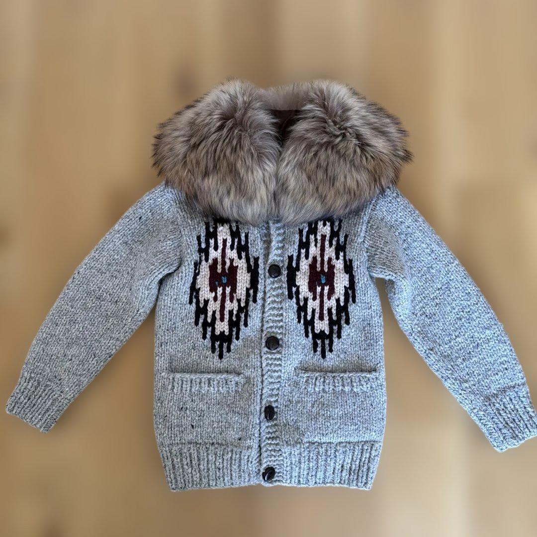 kanata カウチン メリノウール カナダ製　ファー付き