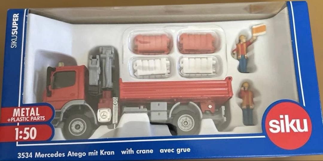 siku メルセデス・アテゴ クレーン付き 1/50スケール Amazon | ジク (SIKU) メルセデス・ベンツ アテゴ ダンプカー クレーン