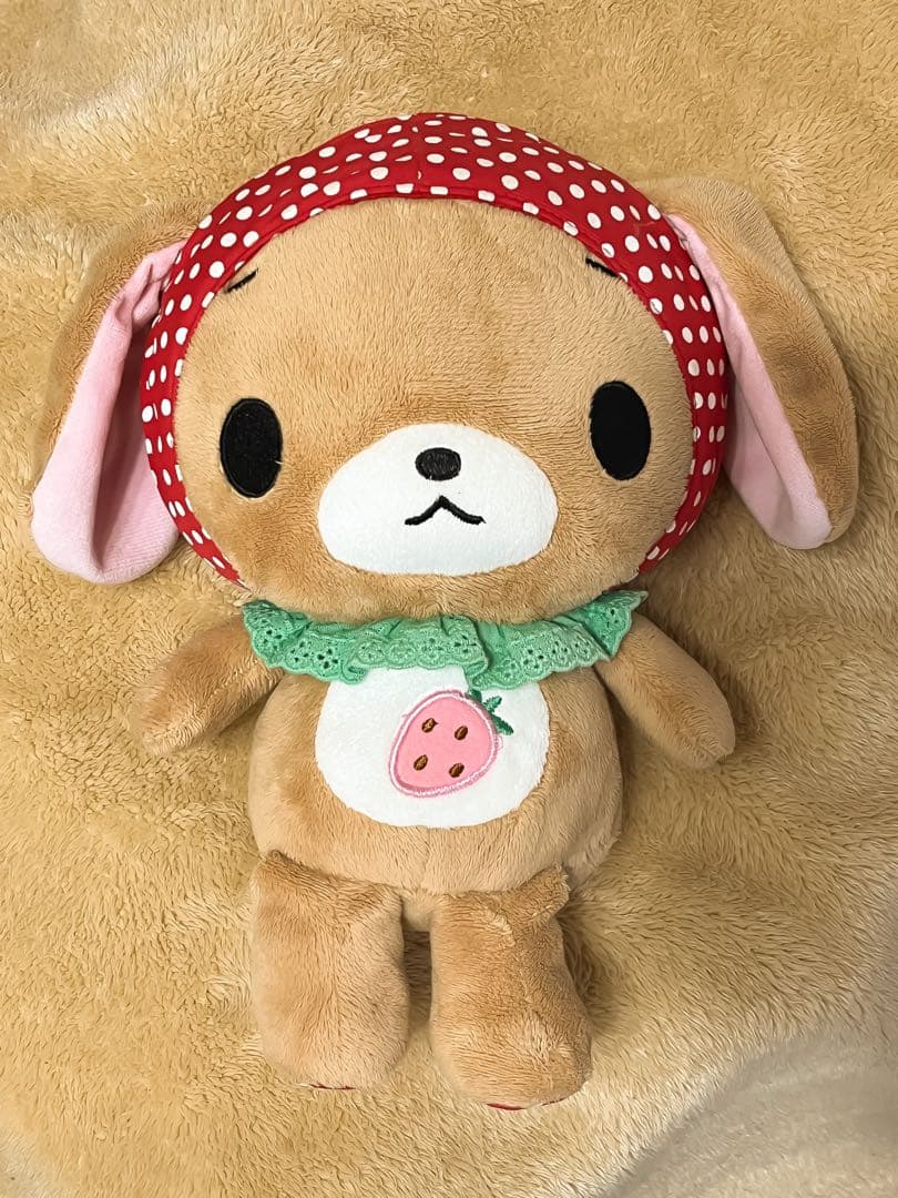 シュガーバニーズ　くろうさ　ぬいぐるみ　いちご