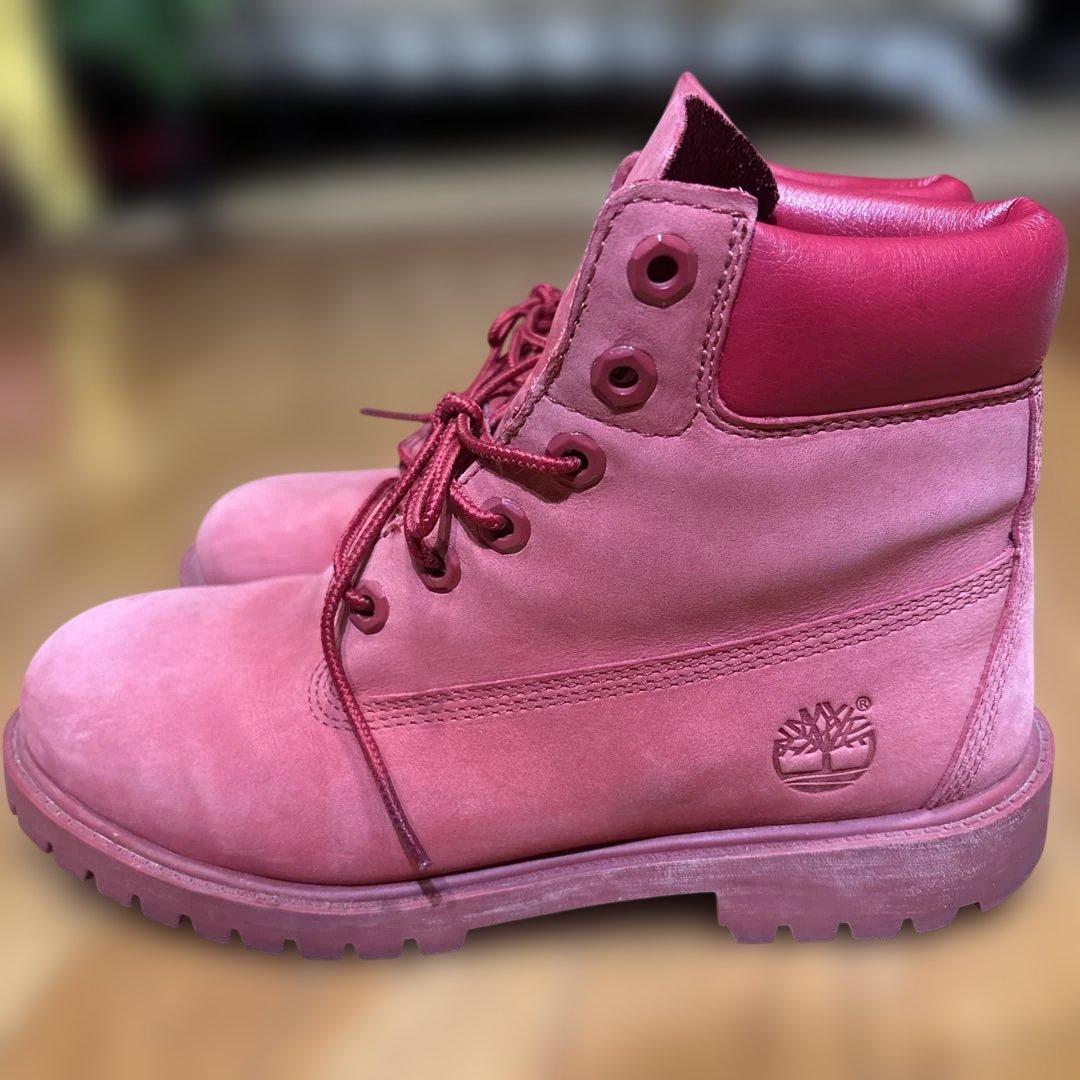 「美品」Tinberland 赤　ブーツ　24cm