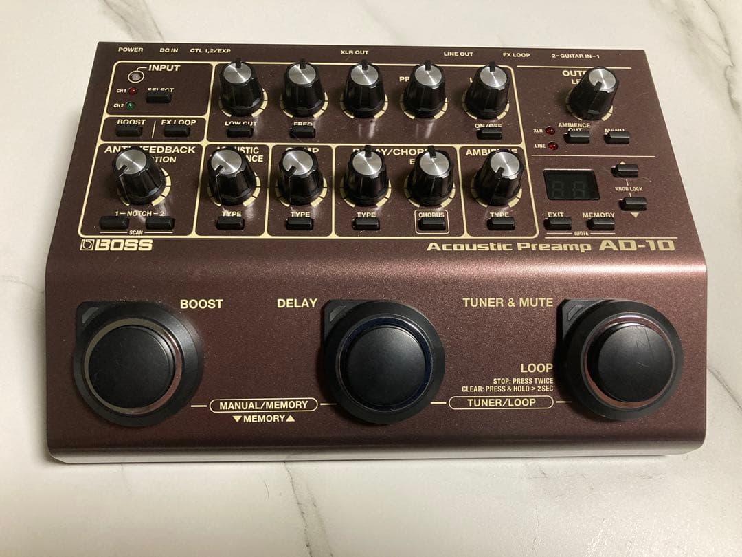 BOSS AD-10 アコースティックプリアンプ/エレアコ用エフェクター