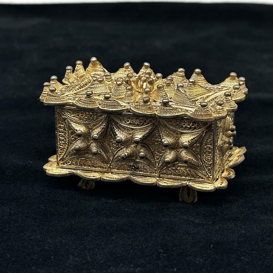 シルバー製 アクセサリーボックス 74g ジュエリーボックス 小物入れ