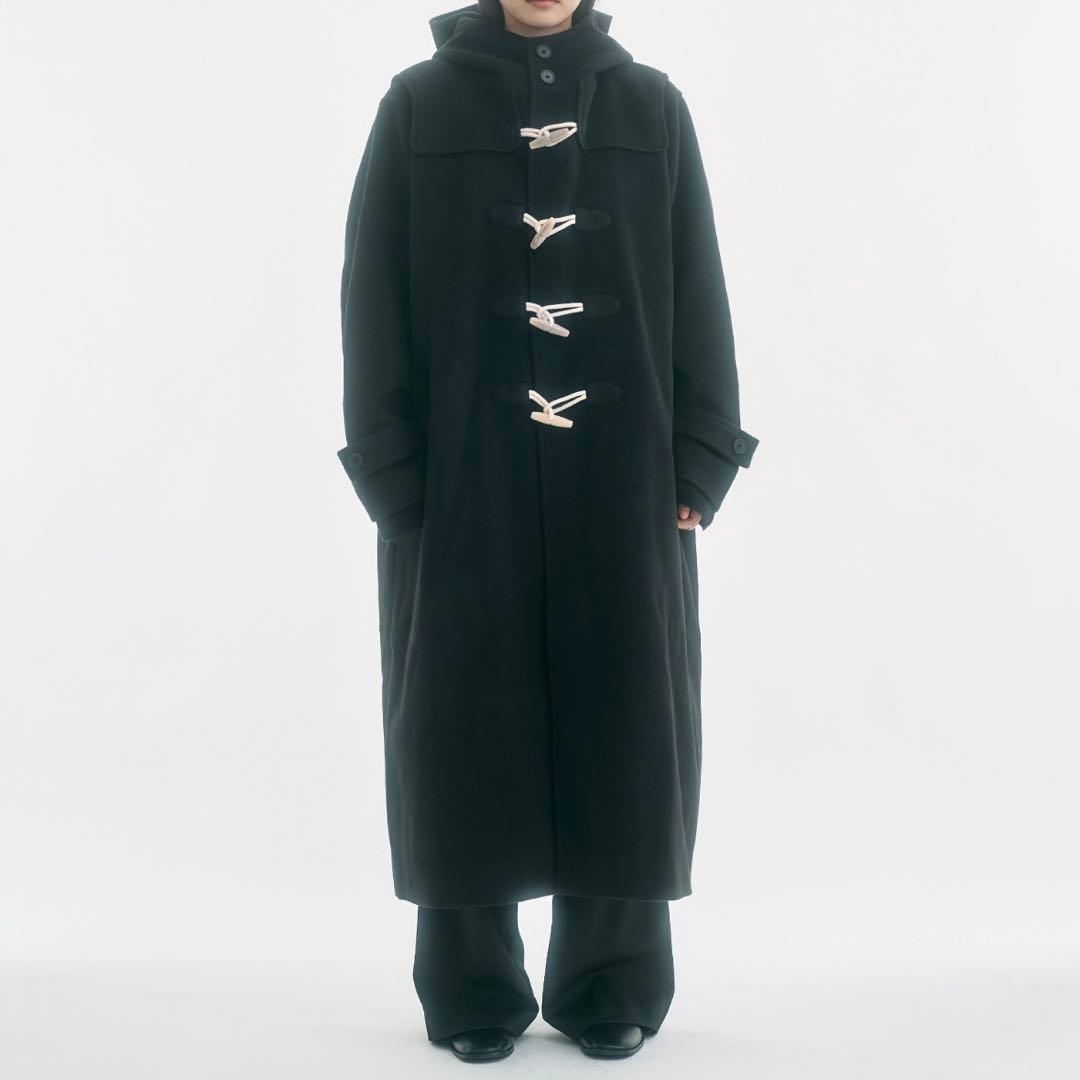 FEKETE ハイフードロングダッフルコート　Mサイズ　ブラック