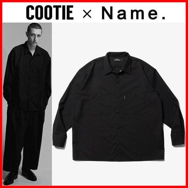 希少美品 COOTIE × Name. リップストップ ワークシャツ ブラックL
