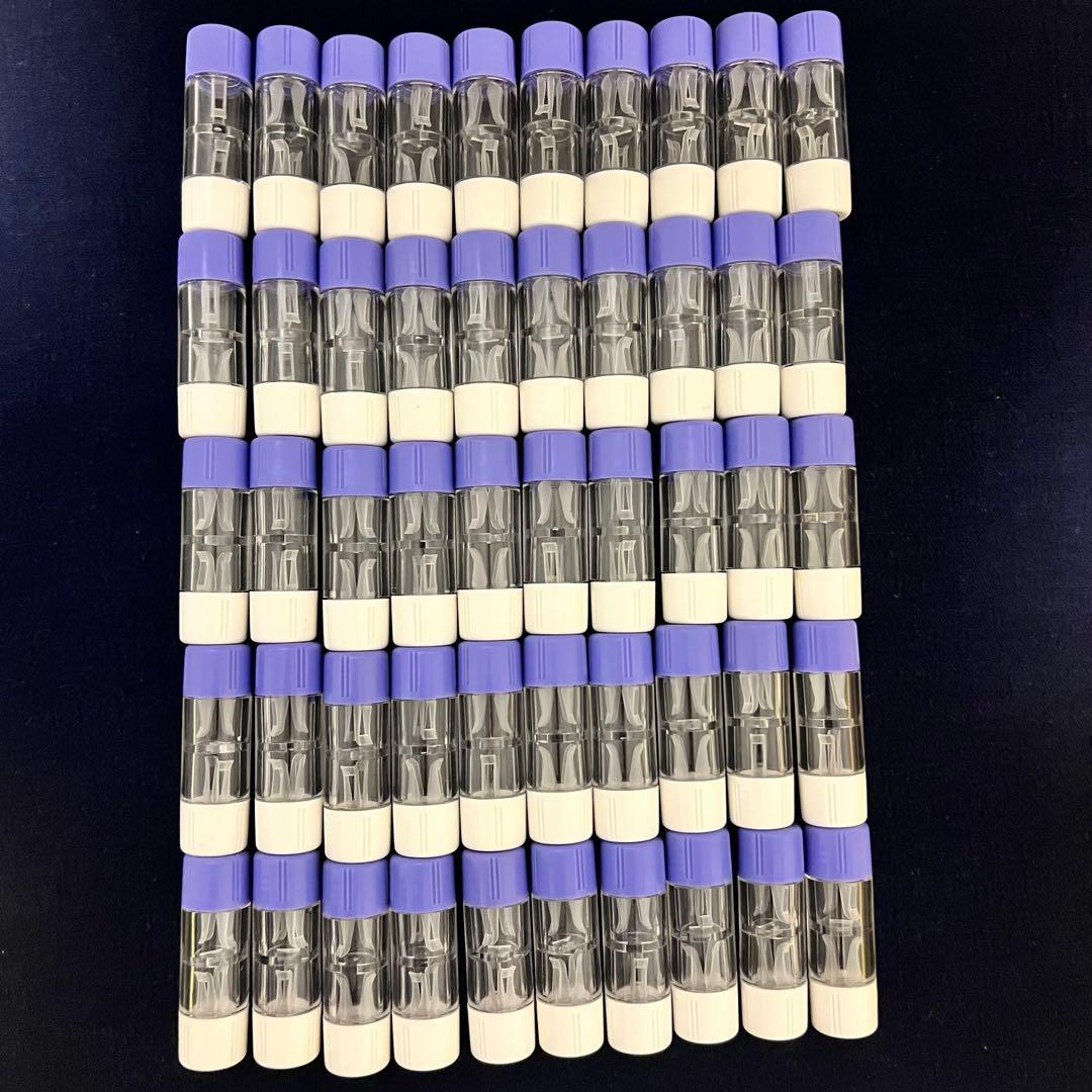 エイコー　ハードコンタクトレンズケース 紫　50個セット