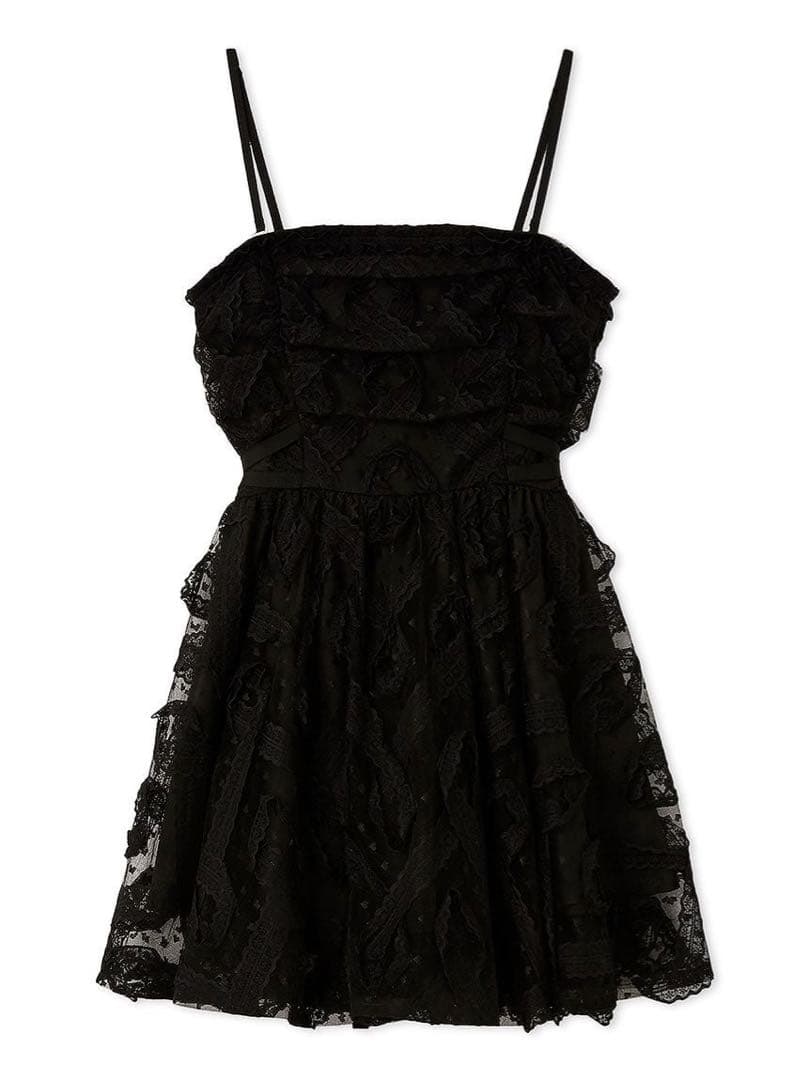 SNIDEL スナイデル　チュールぺプラムブラウス