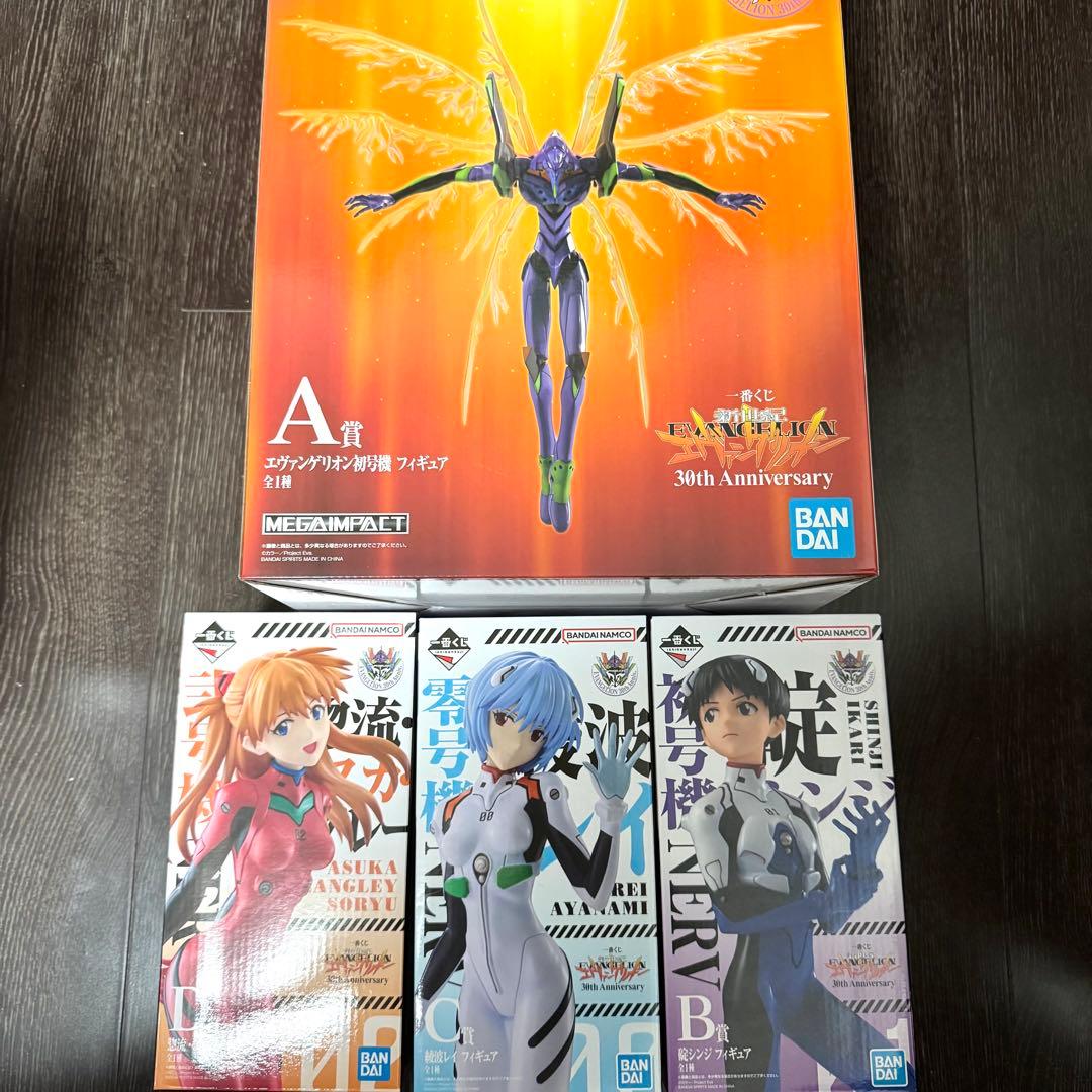 一番くじ エヴァンゲリオン A賞B賞C賞D賞上位フィギュア4点セット いよいよ2月11日(土)より「一番くじ エヴァンゲリオン ～エヴァ初号機