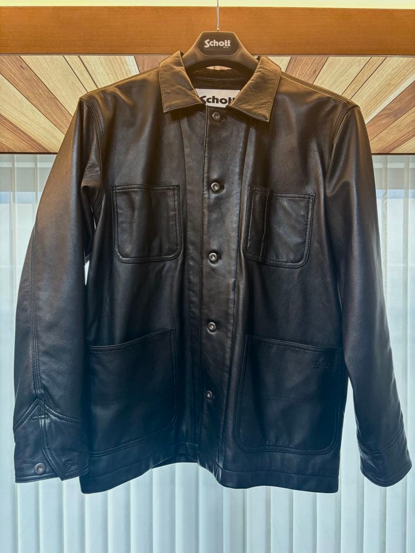 Schott ラムレザー カバーオール ジャケット