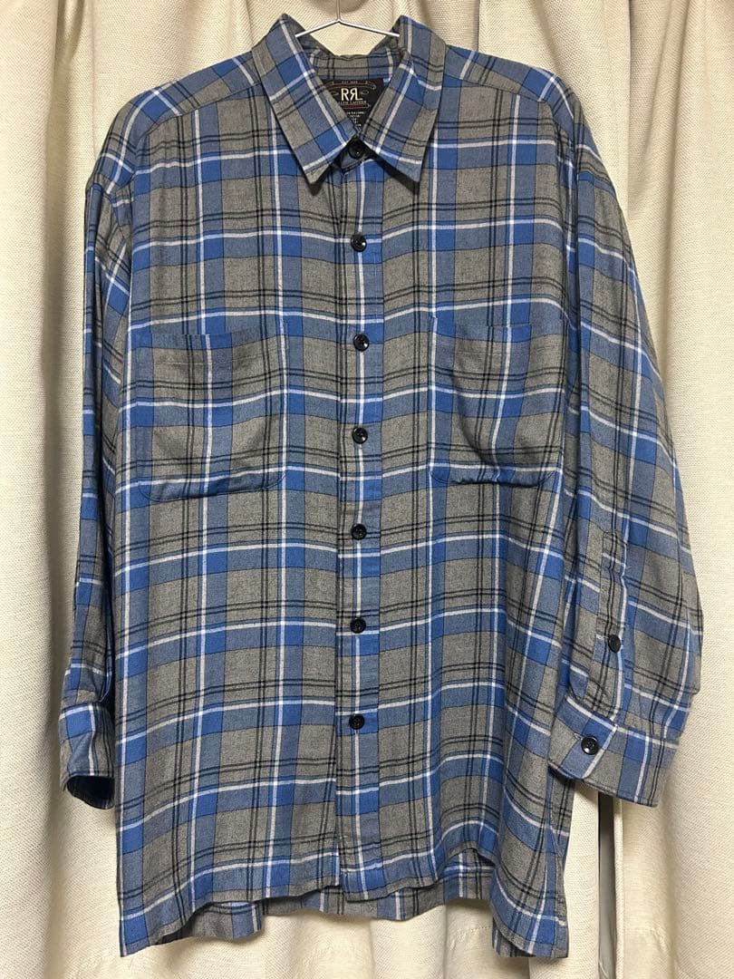 RRL チェック柄シャツ Lサイズ 三つ星 90s