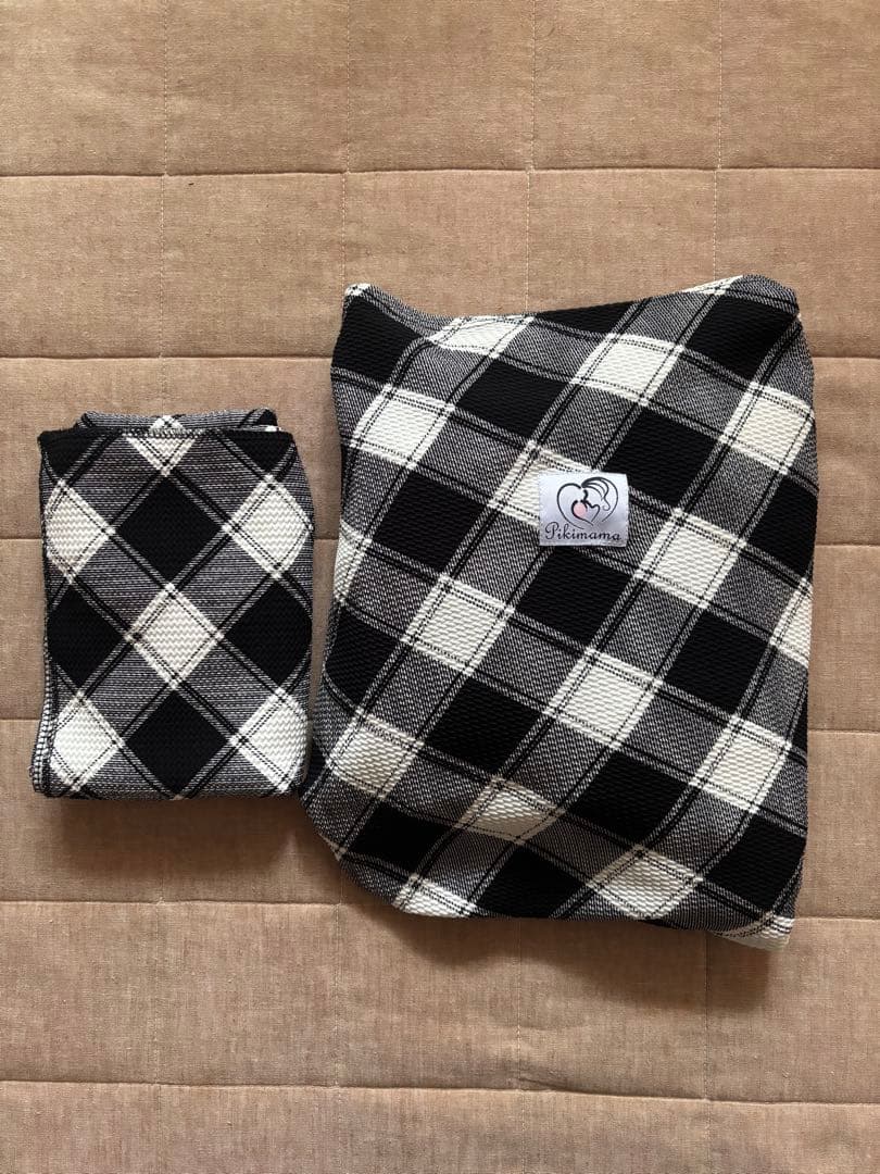 Pikimama ピキママ スリング モノクロチェック L/M