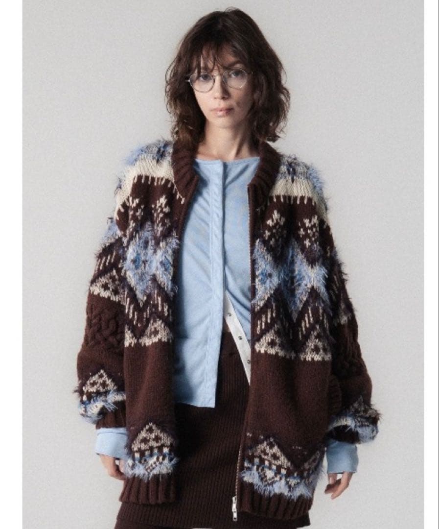 ELCHELE NORDIC ZIP CARDIGANニットカーディガン NORDIC ZIP CARDIGAN