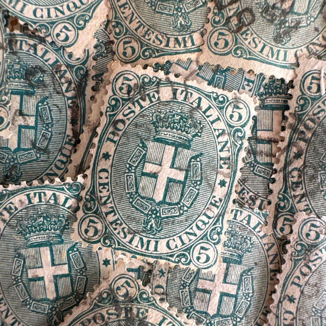 おしゃれな外国切手 イタリア 小型 紋章 50枚 海外切手 紙もの