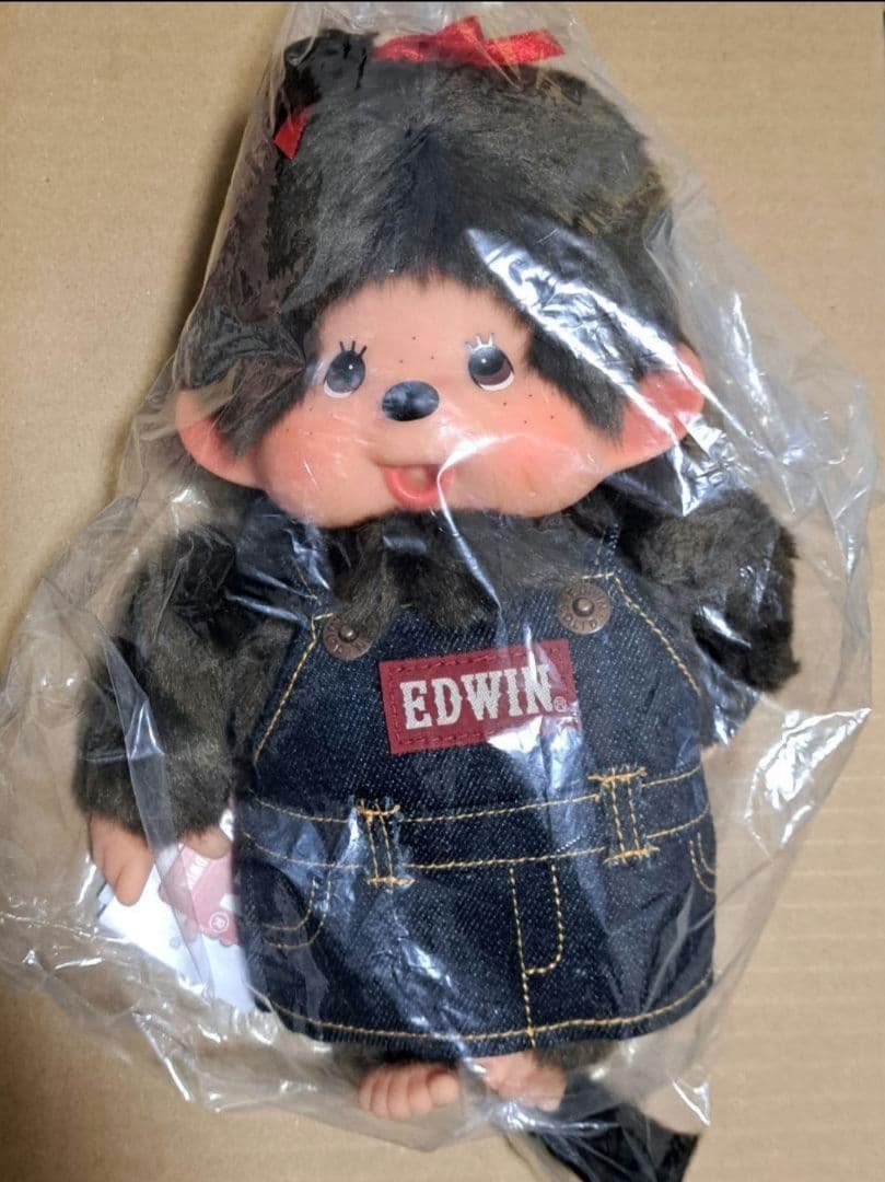 セキグチ モンチッチ もんちっち EDWIN コラボ デニム オーバーオール 限定 希少品モンチッチ EDWIN コラボ デニム オーバーオールMサイズ