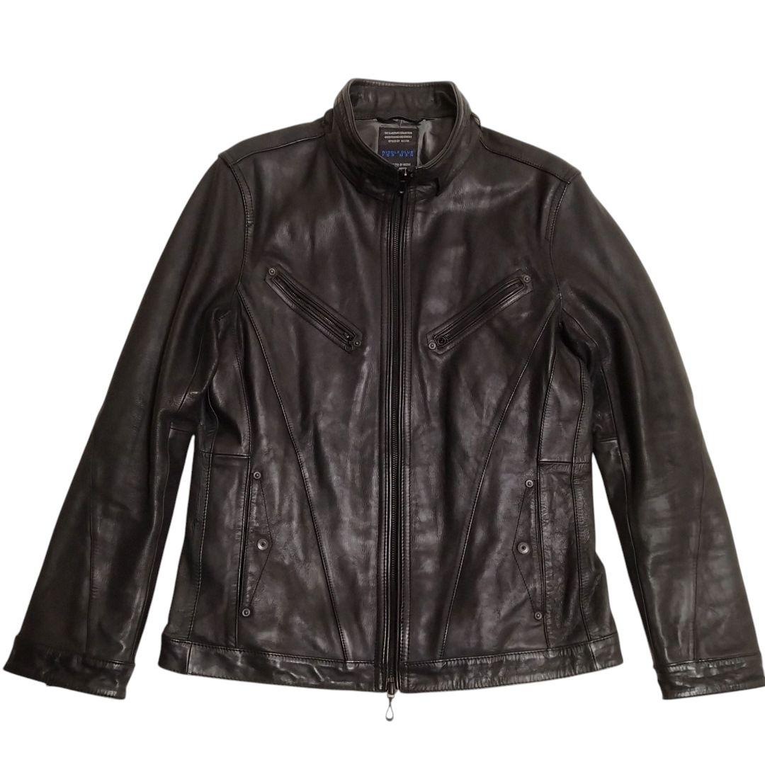 【ビックサイズ XL 本革】ニコルクラブ レザー ライダースジャケット シングル