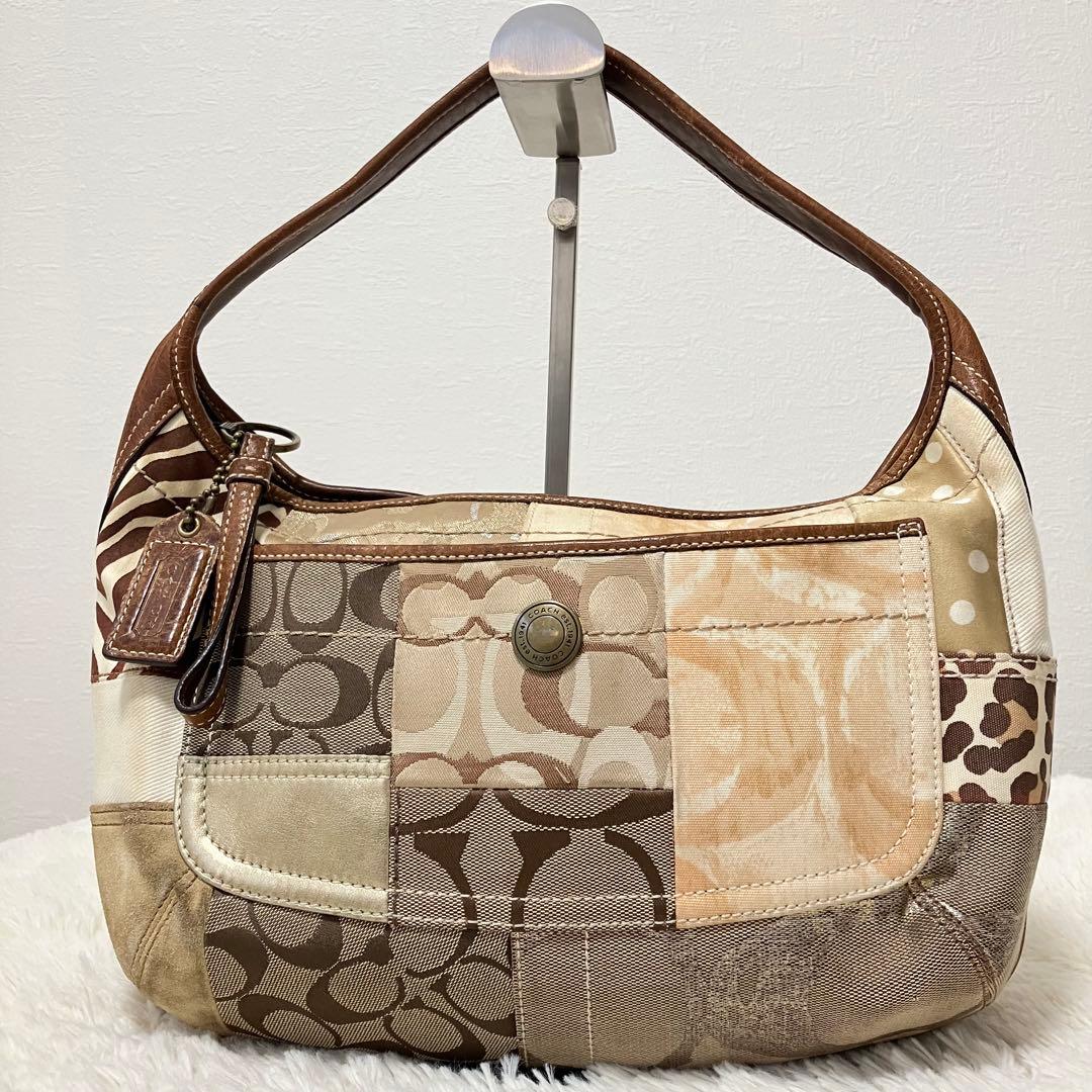 COACH✨コーチ　ワンショルダー　ハンドバッグ　パッチワーク すぐ届く*COACH*コーチ*ローグ 25・パッチワーク (Coach/ショルダー