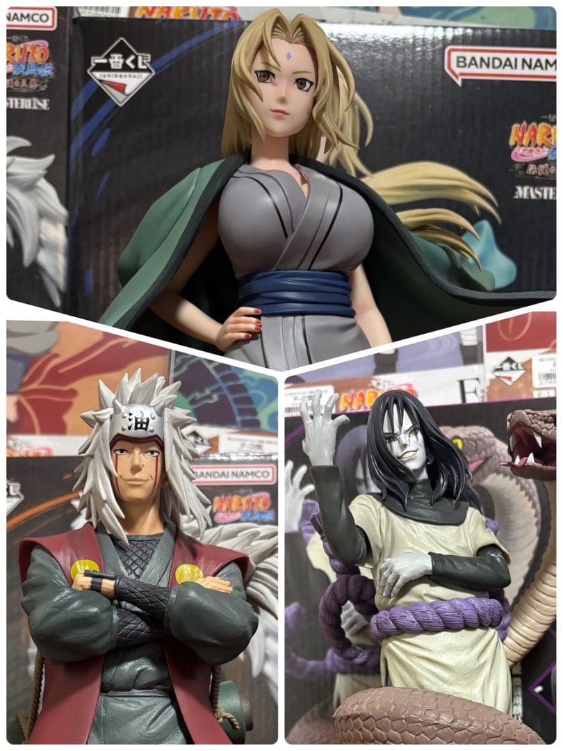 一番くじ NARUTO-ナルト- 疾風伝 伝説の三忍　3体セット　2/8まで