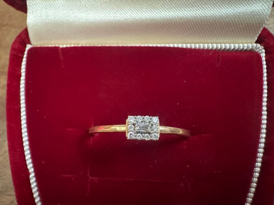 agete ダイヤモンドリング 20号 Ｋ18 0.08ct アガット