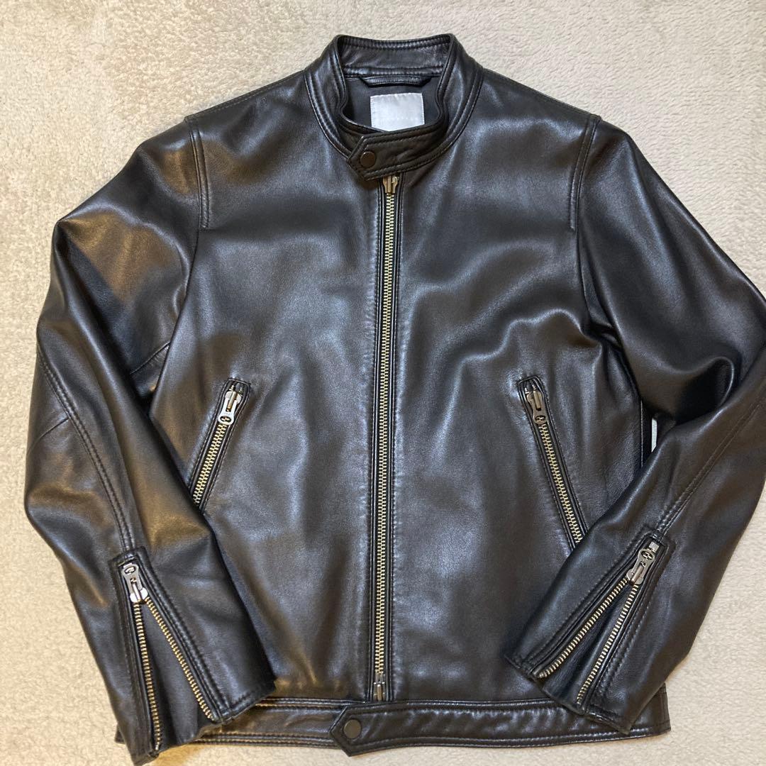 ESTNATION ブラック レザー シングルライダース