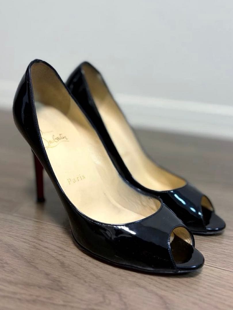 Christian Louboutin オープントゥ ブラック Miss Z - 100 mm Pumps - Lamb nappa leather - Black - Women