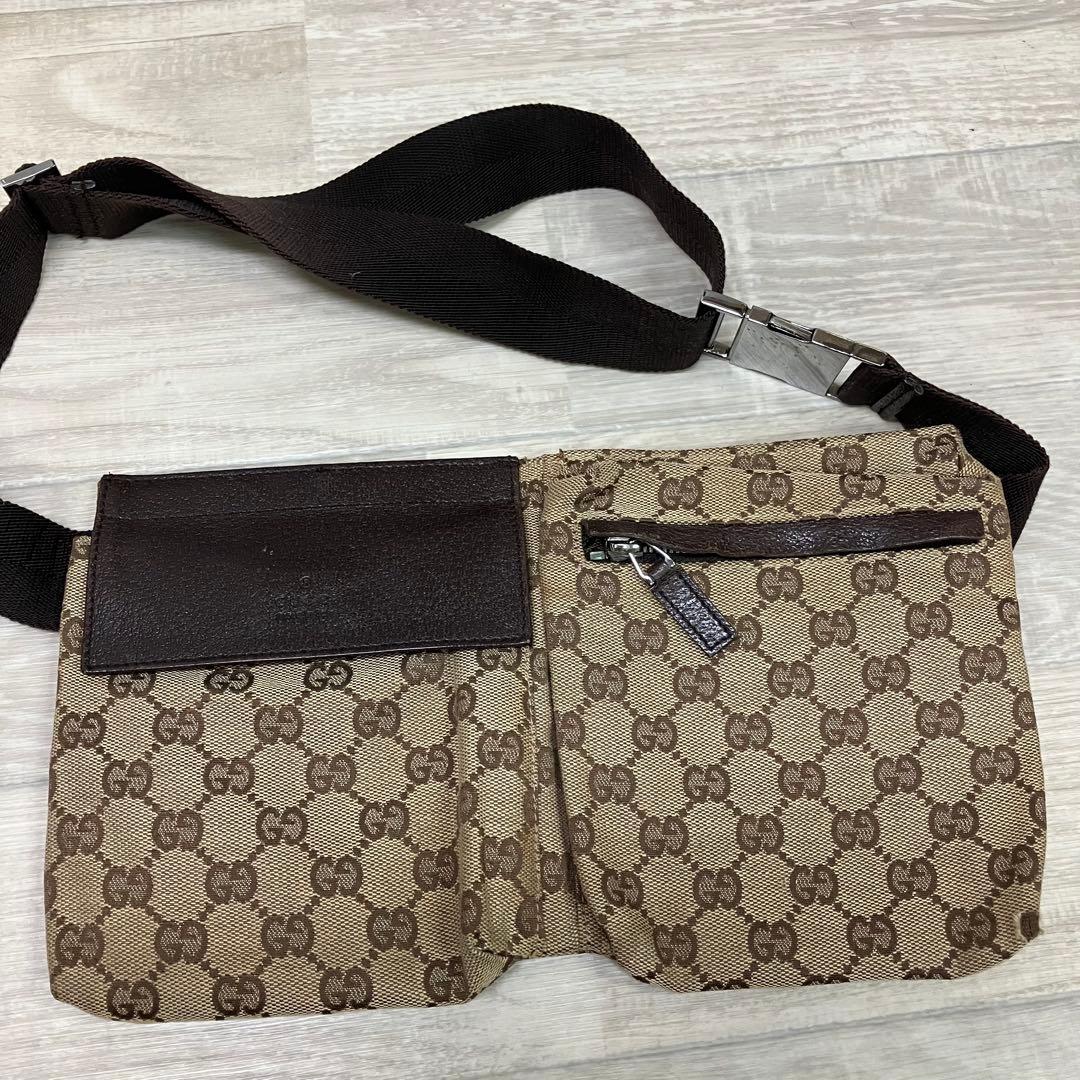 GUCCI グッチ GGキャンバス ボディバッグ ウエストバッグ 28566 GUCCI】グッチ GGキャンバス 28566 ウエストバッグメンズ ウエスト