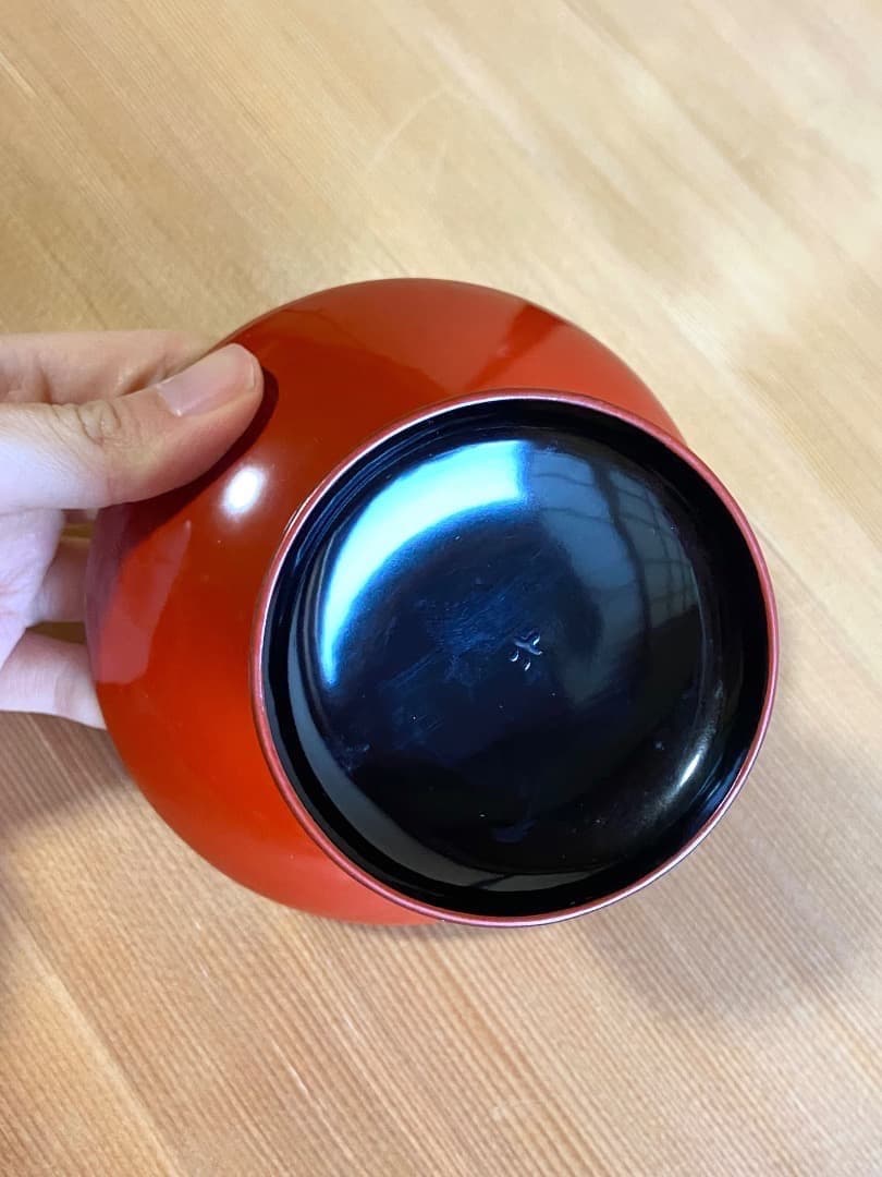 能登蔵出し 輪島塗 朱漆 金縁 高足皿 / 時代 朱塗 漆器 高坏 ひな祭り