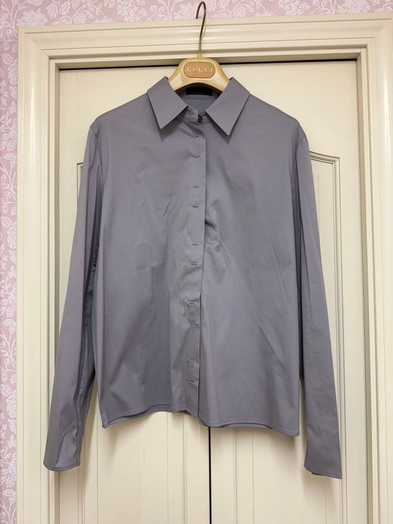 美品　ヴィンテージ　PRADA シャツ　グレーパープル