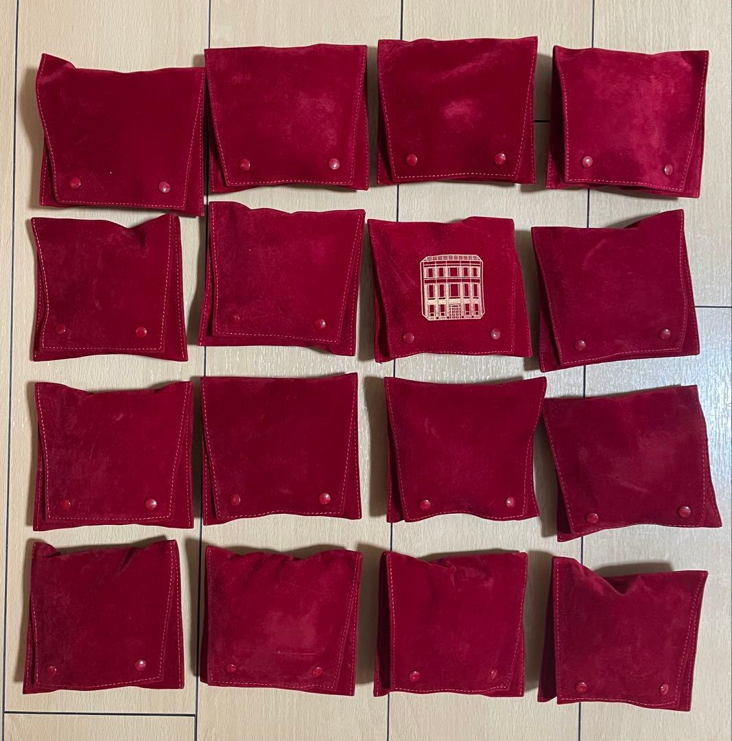 Cartier カルティエ 赤 スエード ポーチ 10枚セット