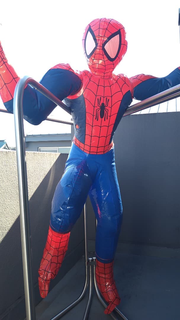 激レア ビンテージ Marvel インフレータブル 等身大スパーダーマン人形