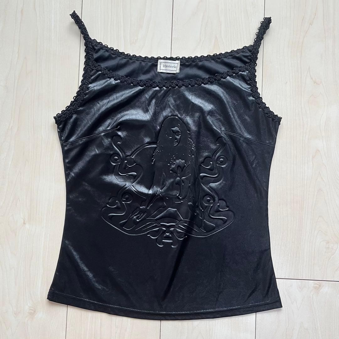 初期 Y2K ヒステリックグラマー キャミソール ガール フェイクレザー レース