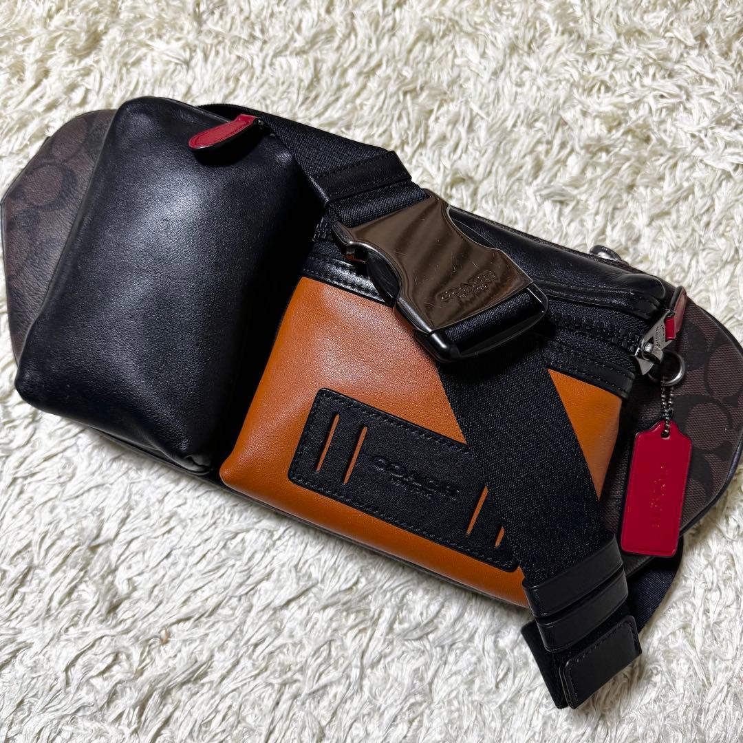 コーチ　ライダー　ベルト　バッグ　ウエストポーチ　シグネチャー　ボディバッグ コーチ ライダー ベルト バッグ ウエストポーチ シグネチャー ボディバッグ