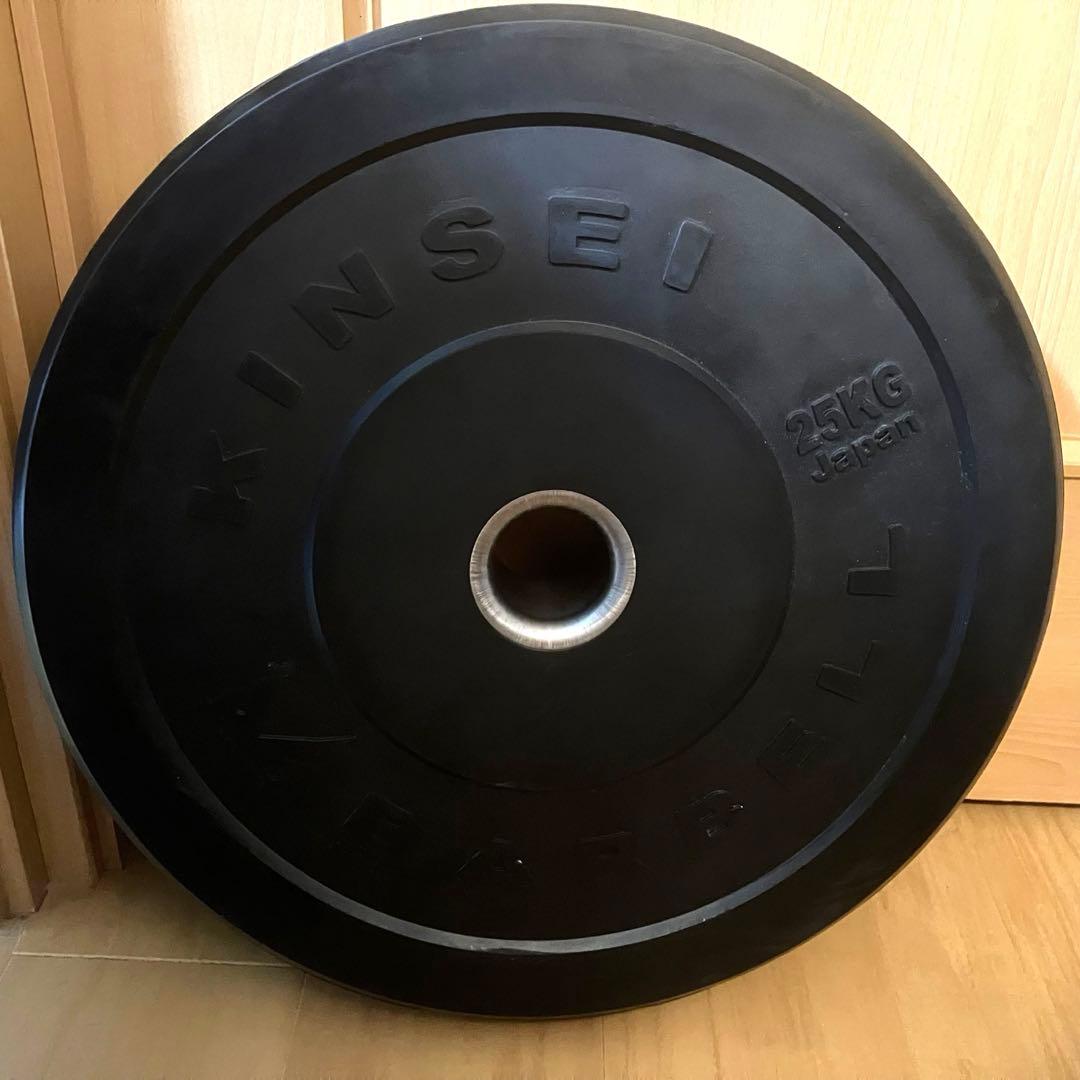 1️⃣ バンパープレート55ポンド （約25kg）　ラバー　KINSEI