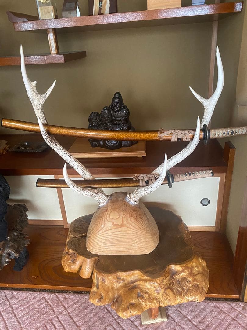 日本鹿角加工装飾品　模擬刀2セット