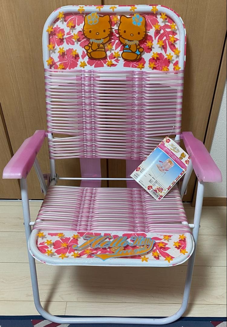 サンリオ ハローキティ ビーチチェア 日焼けキティ 折りたたみ椅子 水着キティ